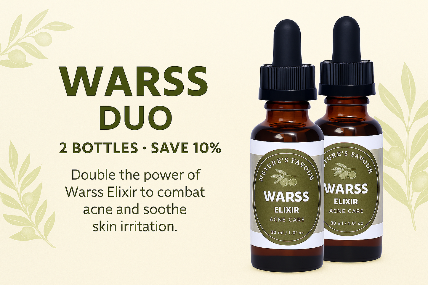 Warss Duo – 2 Bottles Acne Control --  ورس ڈیو – 2 بوتلوں کا پیک (10٪ رعایت)